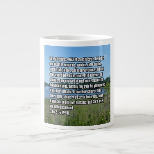Titus 2:1–5 WEBU Mug Grote Koffiekop (Voorkant)