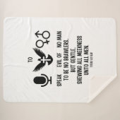 Titus 3:2 KJV Bijbel Verse Quote Sherpa Deken (Voorkant (horizontaal))