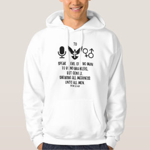 Titus 3:2 KJV Bijbel Verse Schrift Quote Mannen Hoodie