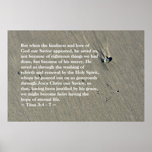 Titus 3:4 - 7 Poster (Voorkant)