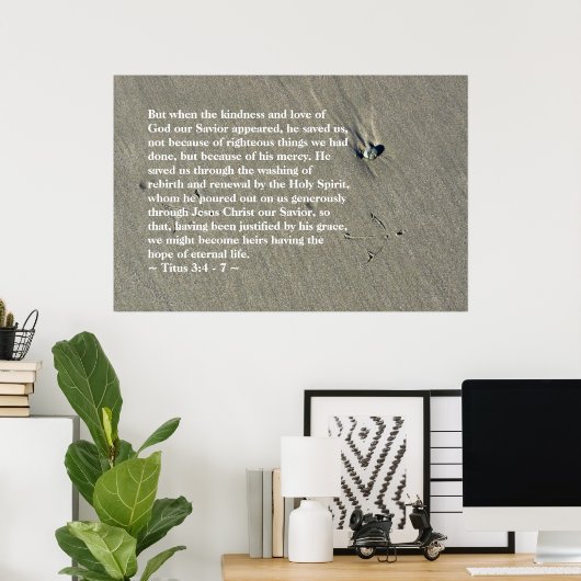 Titus 3:4 - 7 Poster (Thuiskantoor)