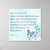 Titus 3:5 canvas afdruk (Voorkant)