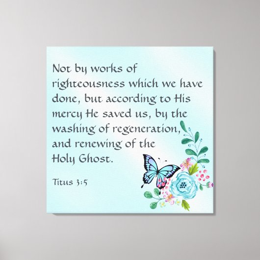 Titus 3:5 canvas afdruk (Voorkant)