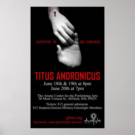 Titus Andronicus Poster (Voorkant)