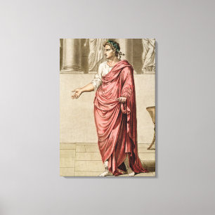 Titus, kostuum voor "Berenice" door Jean Racine, v Canvas Afdruk