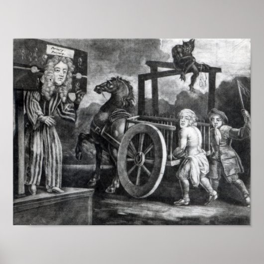 Titus Oates op de derde dag van zijn straf Poster (Voorkant)