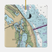 Titusville Beach Florida Chart Keramisch Ornament (Achterkant)