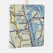 Titusville FL  map Keramisch Ornament (Rechts)