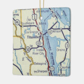 Titusville FL  map Keramisch Ornament (Links)