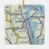 Titusville FL  map Keramisch Ornament (Voorkant)