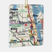 Titusville Florida Map Keramisch Ornament (Rechts)
