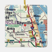 Titusville Florida Map Keramisch Ornament (Voorkant)