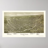 Titusville, PA Panoramic Map - 1895 Poster (Voorkant)