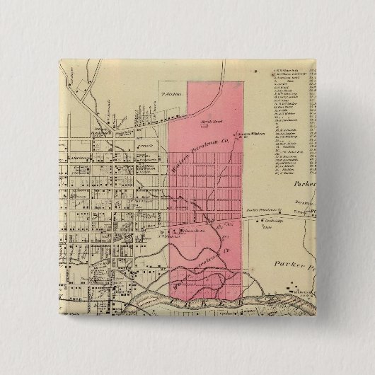 Titusville Vierkante Button 5,1 Cm (Voorkant)