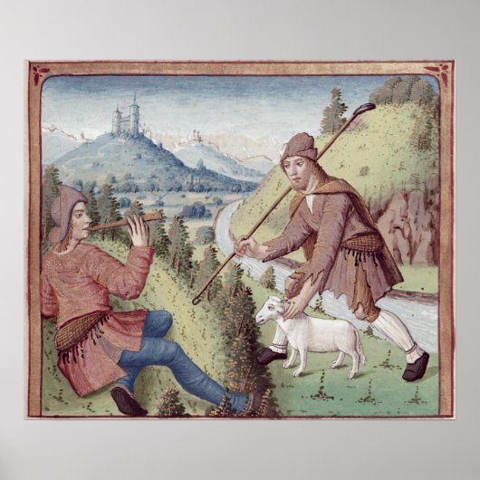 Tityrus ontmoet Meliboeus uit 'The Eclogues' Poster (Voorkant)