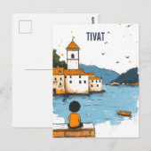 Tivat Montenegro Reizen Briefkaart (Voorkant / Achterkant)