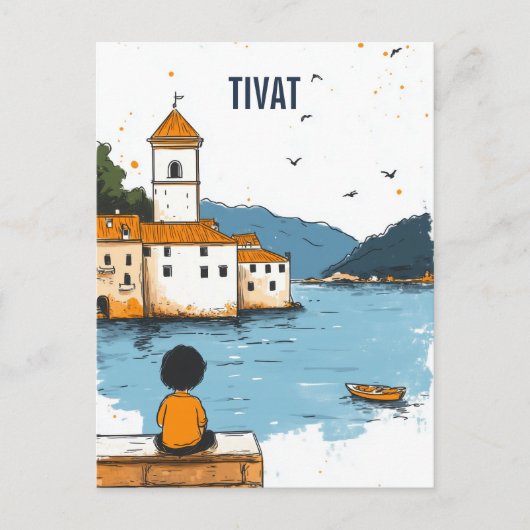 Tivat Montenegro Reizen Briefkaart (Voorkant)