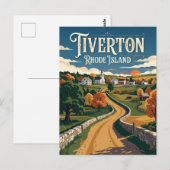 Tiverton Four Corners Rhode Island Briefkaart (Voorkant / Achterkant)