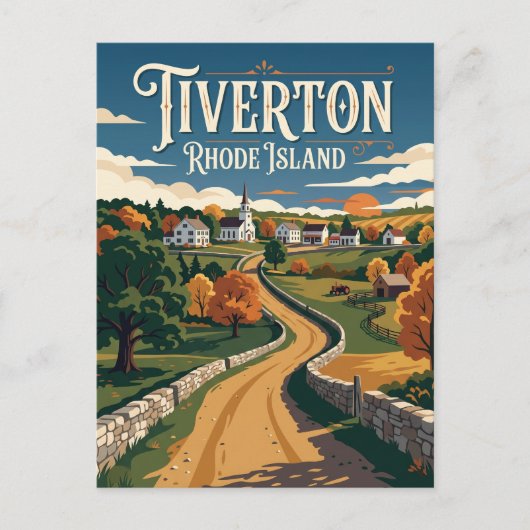 Tiverton Four Corners Rhode Island Briefkaart (Voorkant)