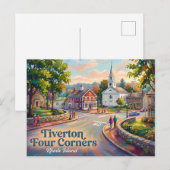 Tiverton Four Corners Rhode Island Briefkaart (Voorkant / Achterkant)