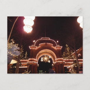 Tivoli Entrance Christmastime Kopenhagen Denemarke Feestdagenkaart