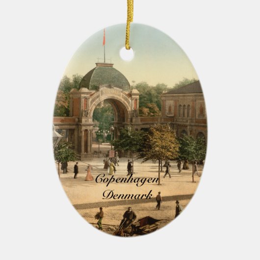 Tivoli Park Entrance Kopenhagen Keramisch Ornament (Voorkant)