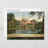Tivoli Park, Kopenhagen, Denemarken Briefkaart (Voorkant / Achterkant)