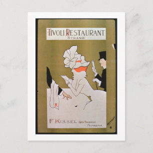 Tivoli Restaurant, Strand, Londen (kleurenlitho) Briefkaart
