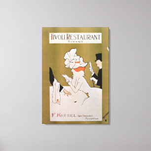 Tivoli Restaurant, Strand, Londen (kleurenlitho) Canvas Afdruk