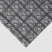 Tivoli Tegel Black White Pattern Tissuepapier (Detail)
