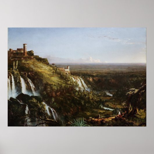 Tivoli Waterval - Tempel van de Sibyl, Cole Poster (Voorkant)
