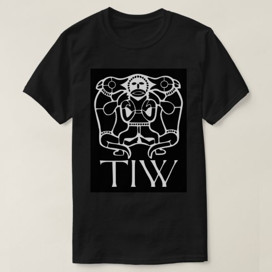 Tiw - Anglo Saxon God van Oorlog T-shirt (Design voorkant)