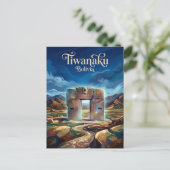 Tiwanaku Bolivia Briefkaart (Staand voorkant)