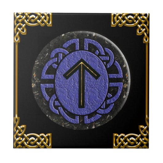 " tiwaz - elder futhark tegeltje (Voorkant)