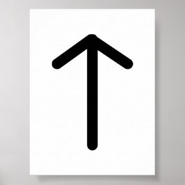 TIWAZ Noordse Rune (Rechtvaardigheid, Krijger) | O Poster