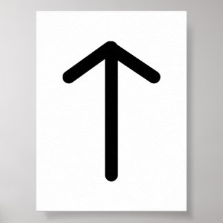 TIWAZ Noordse Rune (Rechtvaardigheid, Krijger) | O Poster