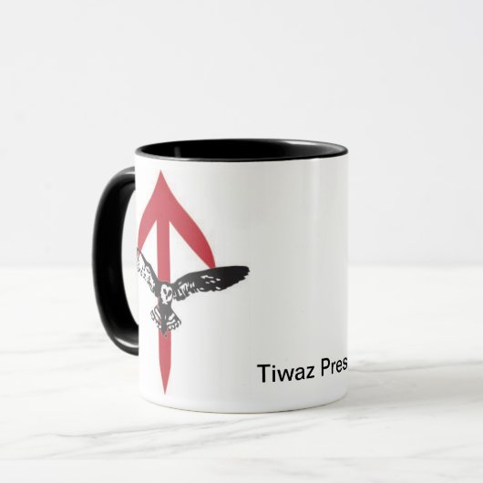 Tiwaz Press Coffee Mok (Voorkant links)