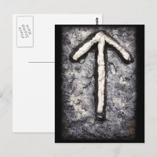 Tiwaz Rune – Noors symbool Briefkaart (Voorkant / Achterkant)