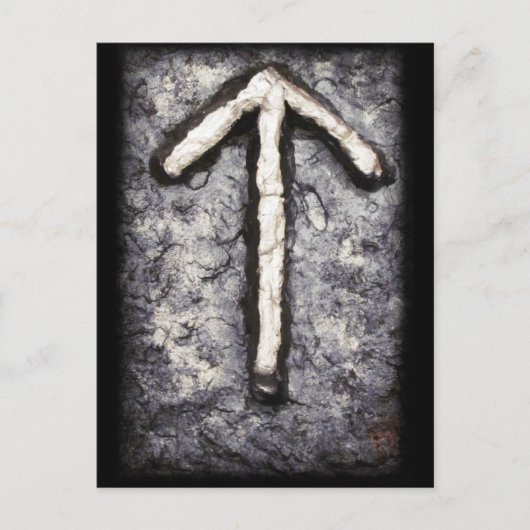 Tiwaz Rune – Noors symbool Briefkaart (Voorkant)