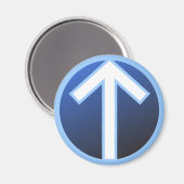 Tiwaz Teiwaz Tyr Warrior Rune Magneet (Voorkant / Achterkant)