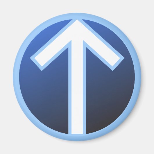 Tiwaz Teiwaz Tyr Warrior Rune Magneet (Voorkant)