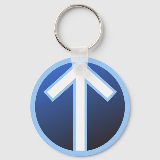 Tiwaz Teiwaz Tyr Warrior Rune Sleutelhanger (Voorkant)