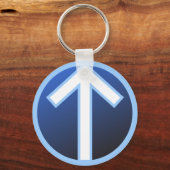 Tiwaz Teiwaz Tyr Warrior Rune Sleutelhanger (Voorkant)