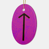 Tiwaz Viking Rune Yule Ornament - Overwinning! (Links)