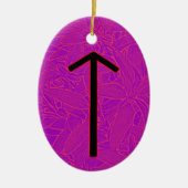Tiwaz Viking Rune Yule Ornament - Overwinning! (Voorkant)