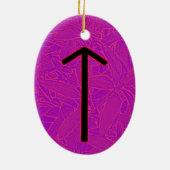 Tiwaz Viking Rune Yule Ornament - Overwinning! (Achterkant)