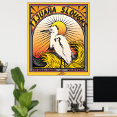 TIYUANA SLOUGHS IMPERIAL BEACH CALIFORNIA SURFING POSTER (Thuiskantoor)