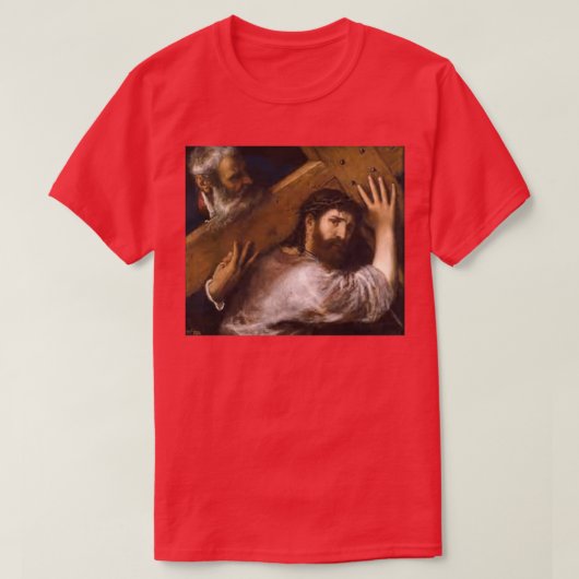 Tiziano Vecelli Titian Christus met kruisje T-shirt (Design voorkant)