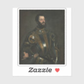 Tiziano Vecellio - Portret van Alfonso d'Avalos Sticker (Vel)