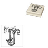 TJ Monogram JT Monogram Rubber Ink Stamp Rubberstempel (Gestempeld)